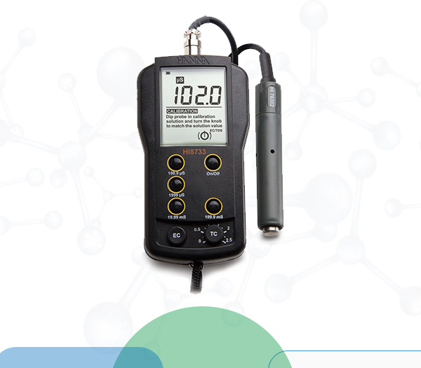 Máy Đo Độ Dẫn (EC) Đa Thang Đo Bù Nhiệt Tự Động HI8733 - Hanna